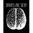 thumbnail image 2 of Lavoie, Tina 26x32 White Modern Wood Framed Museum Art Print Titled - Brains are Sexy white, 2 of 4