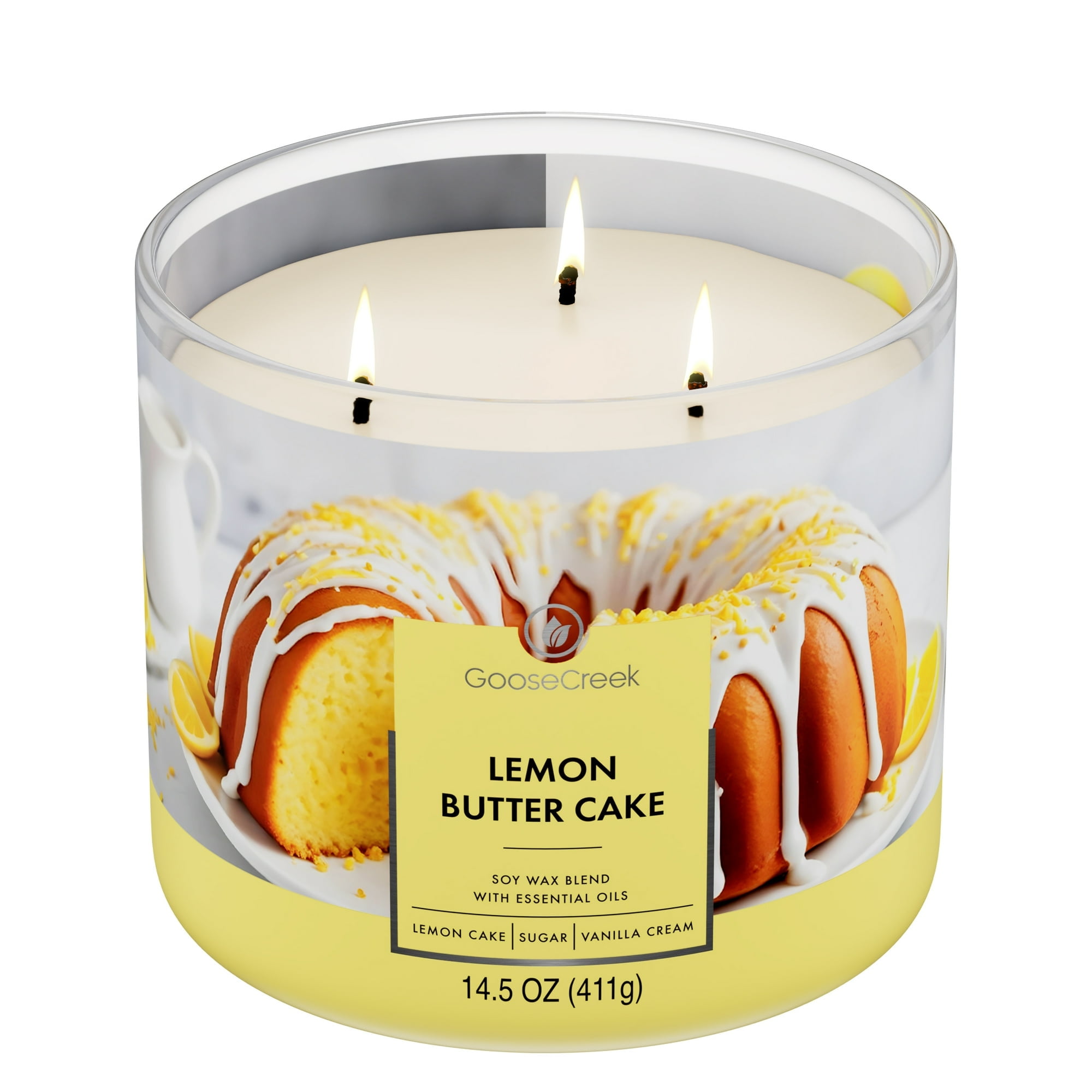 Goose Creek 3-Wick Lemon Butter Cake Scented Jar Candle