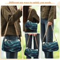 thumbnail image 4 of FORMRS Womens Shoulder Bag with Chain Strap Clutch Purse Cute Tote Handbag, Blue Mountains, 4 of 7