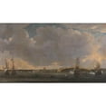 thumbnail image 2 of Reinier Nooms 24x15 Black Ornate Framed Double Matted Museum Art Print Titled: View of Tripoli (1662 - 1668), 2 of 5