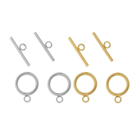 

Chain Connector 8 Set/16 Pcs DIY Stainless Steel Jewelry Buckles Copper Plating OT Buckle Novel Jewelry Connecting Buckles for Jewelry Making (Mixed Color)