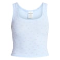 thumbnail image 5 of No Boundaries Cotton Stretch Ribbed Cropped Tank Top, Women's XS-3XL, 5 of 5