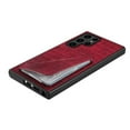 thumbnail image 7 of Allytech Slim Case Compatible with Samsung Galaxy S23 Ultra, Crocodile Print PU Leather Magnetic Hidden Card Holder Kickstand Shockproof Full Body Protective Wallet Case for Women Men, Red, 7 of 7