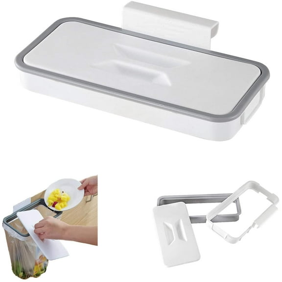 GIXUSIL Family Mini Portable No Folding Storage Outdoor RV Trash Can in the Kitchen Under The Sink Door Hanging Trash Bag Holder, Can Be Used for Home Desktop Compost Garbage Trash Bag Holder