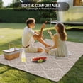 thumbnail image 4 of Brown Outdoor Rug for Patio/Deck/Porch, Non-Slip Large Area Rug 6 x 9 Ft, Modern Abstract Art Farmhouse Indoor Outdoor Rugs Washable Area Rugs, Reversible Camping Rug Carpet Runner, 4 of 8