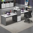 thumbnail image 4 of Studying Conference Office Desks Wooden I Shaped Bureau Drawers Office Desks Standing Executive Scrivania Con Cassetti Furniture My Lux Decor Round, 4 of 22