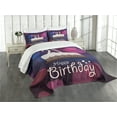 thumbnail image 3 of Ambesonne Purple Quilted Bedspread Set 3 Pcs, Abstract Tones of Pink, Queen Size, Eggplant Purple, 3 of 5