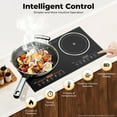 thumbnail image 4 of Miumaeov Double Induction Cooktop 2 Burner Independent Controls Cooker 110V Horizontal Electric Stove with Touch Sensor Child Safety Lock, 4 of 13