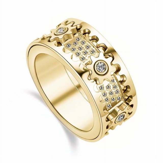 Anillo giratorio de engranajes Anillo de engranajes para hombres y mujeres Anillo de transferencia Anillo de pareja Descompresión