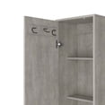 thumbnail image 7 of Miekor Furniture Brett Concrete Gray 3 Broom Hangers Tall Storage Cabinet B5A1998, 7 of 7