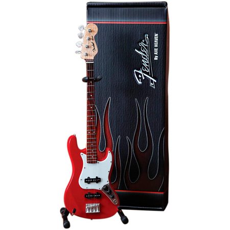 Red Classic Guitar - Axe Heaven Fender Jazz Bass Classic Red Miniature Guitar Replica Collectible
