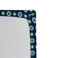 thumbnail image 3 of Ambesonne Abstract Fitted Sheet, Floral and Round Dots, Queen Size, Navy Green and White, 3 of 3