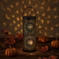 thumbnail image 3 of Halloween Decor Hanging Lanterns, Battery Powerd Evil Eye Star Decorative Lamp, Outdoor Waterproof Hollow Out Retro Metal Night Light for Patio Balcony Yard Walkway Garden Decor, 3 of 6