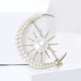 thumbnail image 6 of Pearl Sun Moon Brooch Lapel Pin Clothes Accessories Crescent Moon Planet Gold Plated Pins Dress Suit Backpack Hat Corsage Brooches for Women, 6 of 7