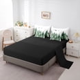 thumbnail image 5 of Manfei Teens Smoky Jungle Bedding Comforter Set 7-Piece,Green White King Bedding Sets,Botanical Plants Ultra Soft Bed Sheets,Microfiber Bedroom Decor,Reversible, 5 of 8
