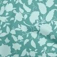 thumbnail image 1 of oneOone Velvet Teal Green Fabric Jacobean Floral Silhouette Craft Projects Decor Fabric Printed By The Yard 58 Inch Wide, 1 of 4