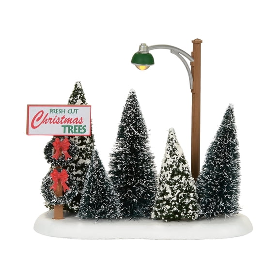 Department 56 Lit Christmas Tree Lot Village Accessory 5.2in H