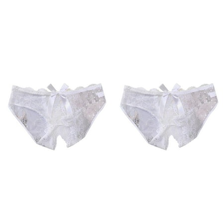 2 Pack Lace Low Waisted Underwear For Women With High Value Be Careful Of Machine Opening Crotch Triangle Pants Glow in The Dark Underwear Women Bikini Briefs for Women Pack Sheer Bikini Panties