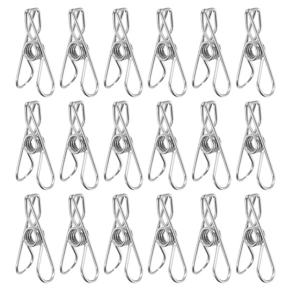 Uxcell 60Pcs Pinzas de Acero Inoxidable 1.7 pulgadas Clips para Cubierta de Piscina Viento para Colgar