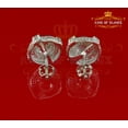 thumbnail image 5 of King of Bling's Aretes Para 925 Sterling White Silver 0.25ct Diamond Women And Men Round Earring, 5 of 11