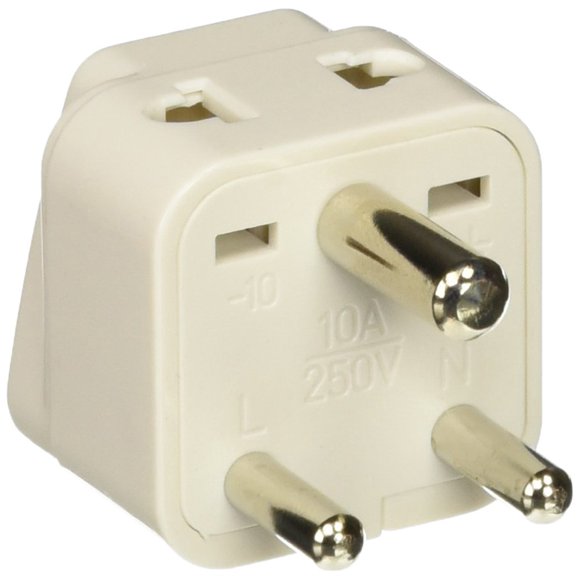 Adaptador Ckitze BA10-2PK 2 en 1 de EE. UU. A India, tipo D, paquete de 2