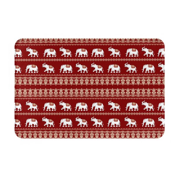 Balery Elephant Felpudo de franela, resistente a las manchas y a la decoloración, para uso interior y exterior, fácil de limpiar, 40 x 60 cm
