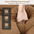 thumbnail image 4 of Gymax Set of 4 73'' Lounge Chaise Cushion Padded Recliner Cushion Brown, 4 of 7