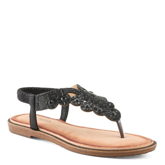 Patrizia Parry Jeweled Thong Sandals for Women with Cushioned Comfort