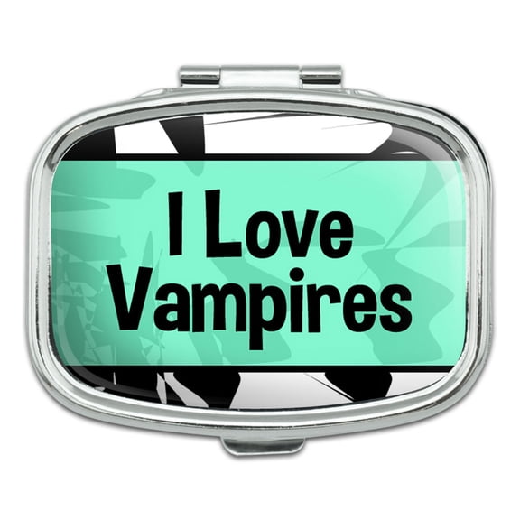 I Love Heart Places Things - Vampires - Rectangle Pill Box