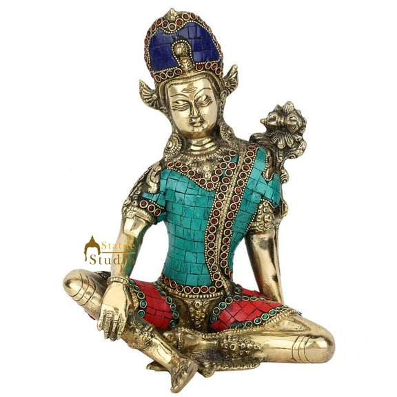 StatueStudio Lord Indra Dev Statue Hindu Deity Inder Dev Idol Figurine Handicraft Religious Showpiece For Temple, Office Table and Home Decor (8 X 5 X 10 Inch)