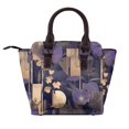 thumbnail image 3 of Single Shoulder Bag Rivet Bag 7.48×7.48×3.94in Removable Shoulder Belt Can Be Held Or Diagonal Across A Variety Of Matching Styles Darkorchid Geometric Lines Hand-Drawn Sketch_1, 3 of 6