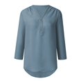 thumbnail image 6 of Aoiroe Long Sleeve Dressy Tops For Women Trendy Tops For Women 2026 Womens Long Sleeve Tops Long Sleeve Shirts For Women Womens Tops Womens Shirts Casual Work Tops For Women Womens Shirts Sky Blue S, 6 of 7