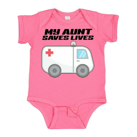 

Inktastic My Aunt Saves Lives- Ambulance Gift Baby Boy or Baby Girl Bodysuit