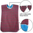 thumbnail image 4 of 3 Pack Adult Bibs With Crumb Catcher - Washable Adult Dining Bib Large Adult, 4 of 5