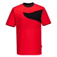 thumbnail image 1 of Portwest - Camiseta de Algodón Activo para Hombre (Rojo, Negro), 1 of 2