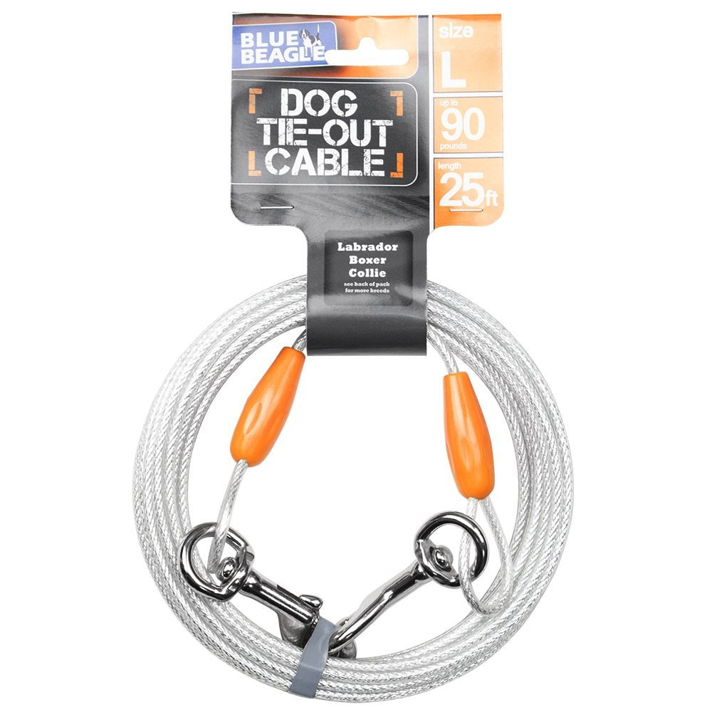 Basics Tie-Out Cable for Dogs up to 90lbs Camco 42572 Spiral Pet Anchor 25 Feet