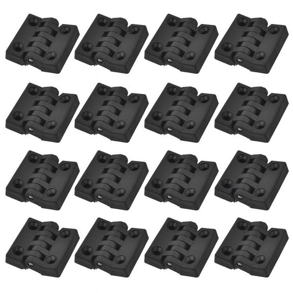 80 Pieces Hinges for Cabinet Doors, Made of Plastic, Reinforced, 40 x 40 mm,80 x Plastic Hinge,Black