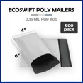 thumbnail image 2 of EcoSwift Brand Premium Poly Shipping Bag Waterproof Durable Self-Seal Mailer 2.35 Mil, 4 in. x 6 in. (Size 00), Solid Gray, 500-Pack, 2 of 6