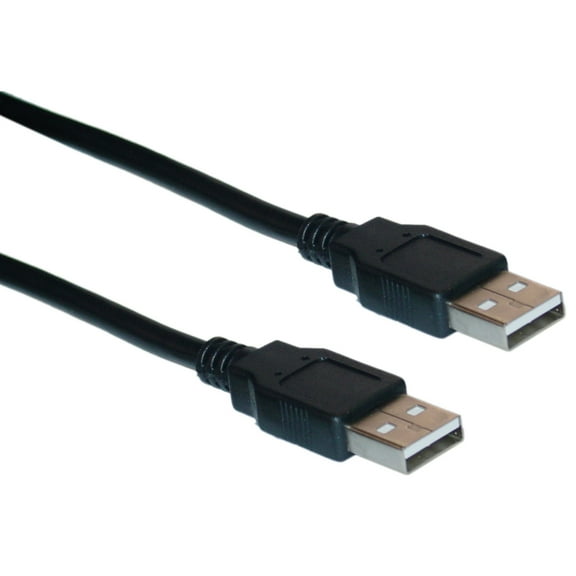 Cable Wholesale 10U2-02103BK USB 2.0 Type A Male to Type A Male Cable, Black - 3 ft.