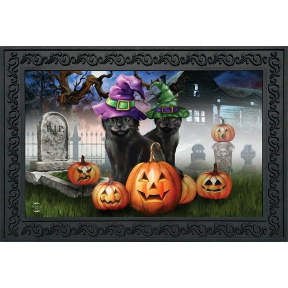 Briarwood Lane Spooky Kittens Halloween Doormat