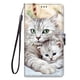 thumbnail image 1 of Funda Para Xiaomi Poco M5 4g Patrón Pintado Funda De Cuero Cierre Magnético - Dos Gatos Blancos, 1 of 5