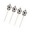 4 Count Sports Fanatic Soccer Shaped Pick Candles -