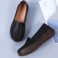 thumbnail image 6 of LOVZFMLL Women's Penny Loafers Non-Slip Cutout Breathable Walking Sneakers Slip On Leather Hollow Dress Flat Shoes Black 5, 6 of 9