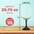 thumbnail image 5 of Rioja Grand Wine Glasses 20.75 oz. Set of 10, Bulk Pack - Perfect for Hotel, Bar, Restaurant or Lounge - Black, 5 of 5