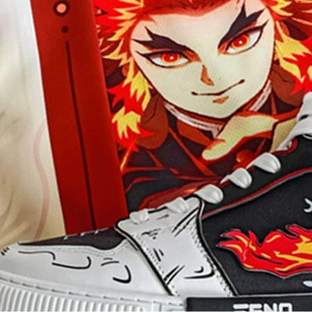 

Dropshipping Men Anime Shoes Demon Slayer Tanjirou Zenitsu Inosuke Kyoujurou Comic Cosplay Sneakers Women Casual Shoes High Top