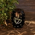 thumbnail image 5 of LuxenHome 6-Inch Black Metal Rain Solar Powered Outdoor Decorative Lantern, 5 of 6