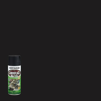 Black, Rust-Oleum Camoue 2X Ultra Cover Spray Paint, 12 oz