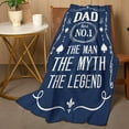 thumbnail image 3 of Dad Gifts from Daughter Son Kids Wife - Best Gifts for Dad Who Wants Nothing, Christmas Birthday Gifts for Men Dad Father Stepdad, Flannel Throw Blanket Dad No.1 60"x50", 3 of 5
