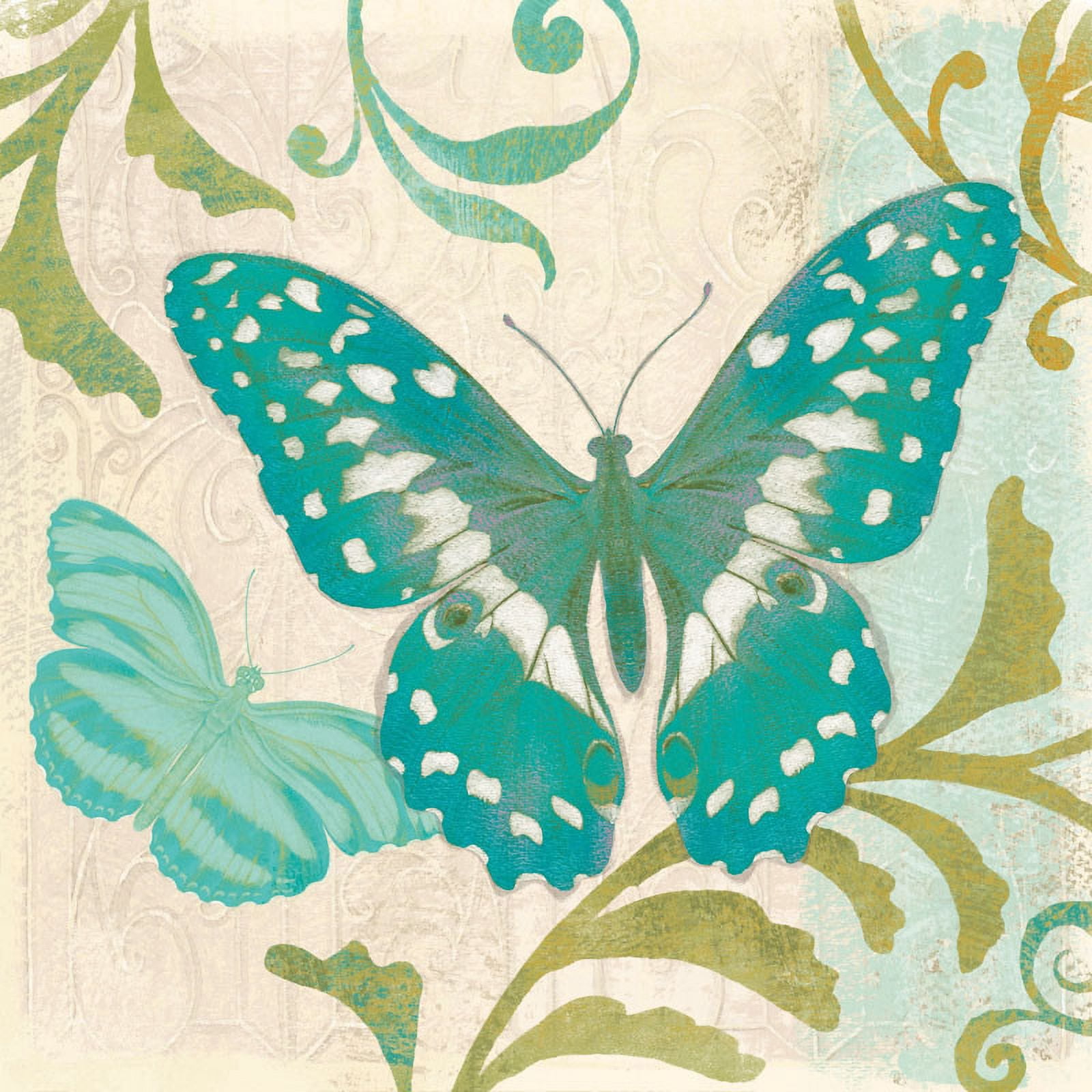 Marmont Hill "Teal Butterfly" Painting Print on Canvas
