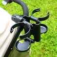 thumbnail image 6 of Pram Cart Beverage Holder 360 Degree Adjustable Clamp Fit Most Strollers Wheelchairs Foldable Design, 6 of 9